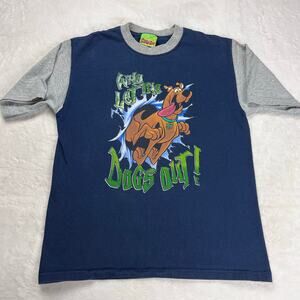Scooby-Doo Vintage Y2K Who let the dogs out T-shirt Fruit of Loom Youth 12/14